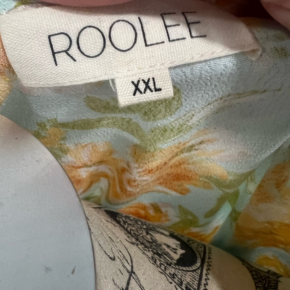 Roolee Floral Patterned Dress with Orange and Green Accents - Picture 8 of 10